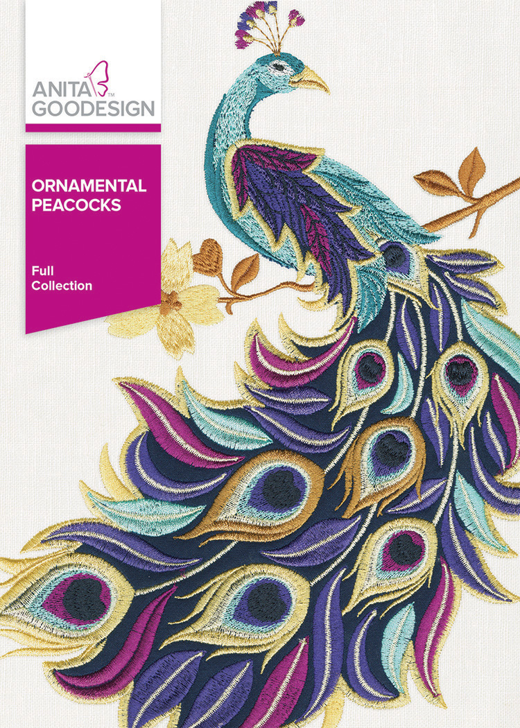 Peacock Hand Embroidery Pattern Ornamental Peacocks