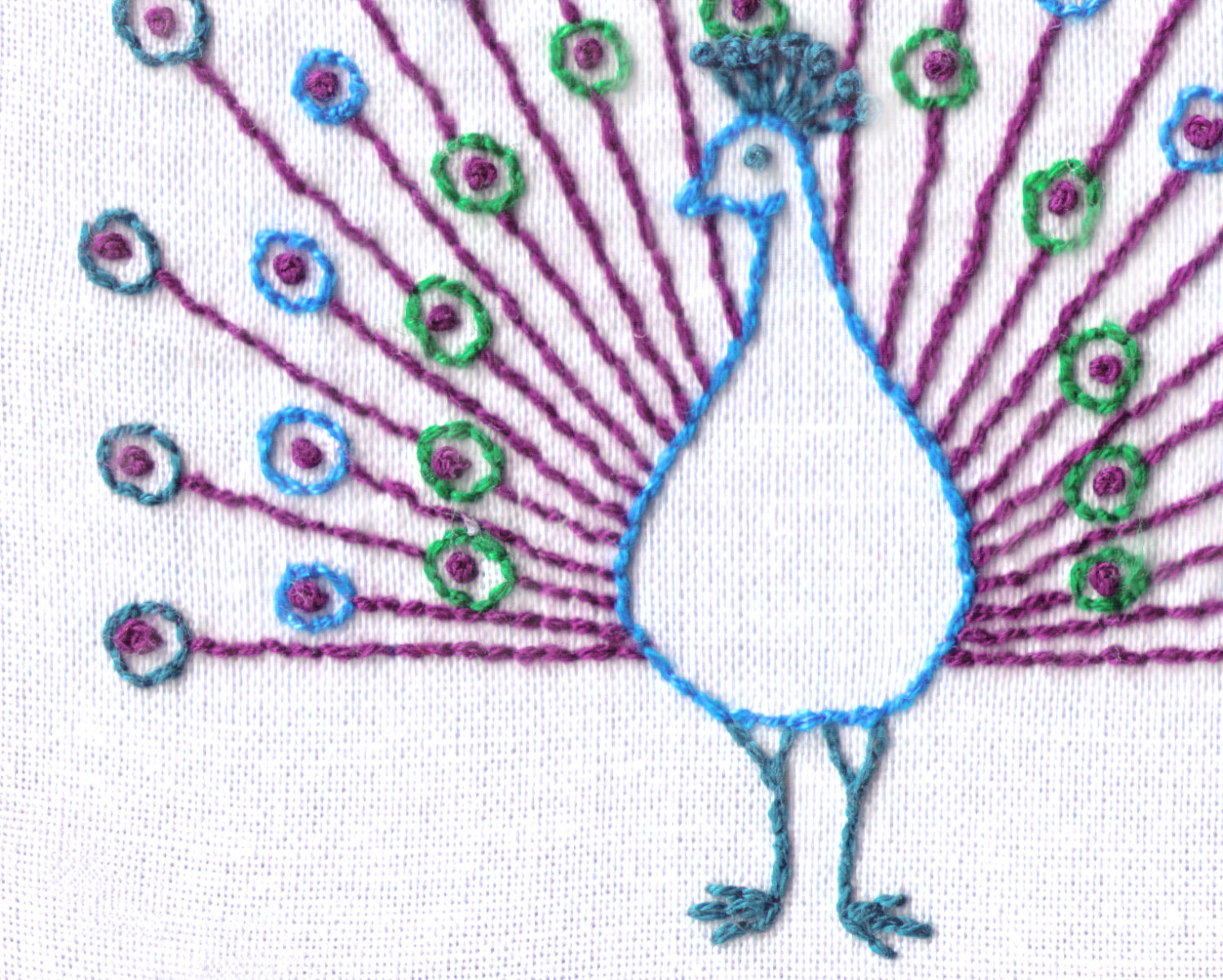 Peacock Hand Embroidery Pattern Peacock Hand Embroidery Pattern 1960s Mod Pdf