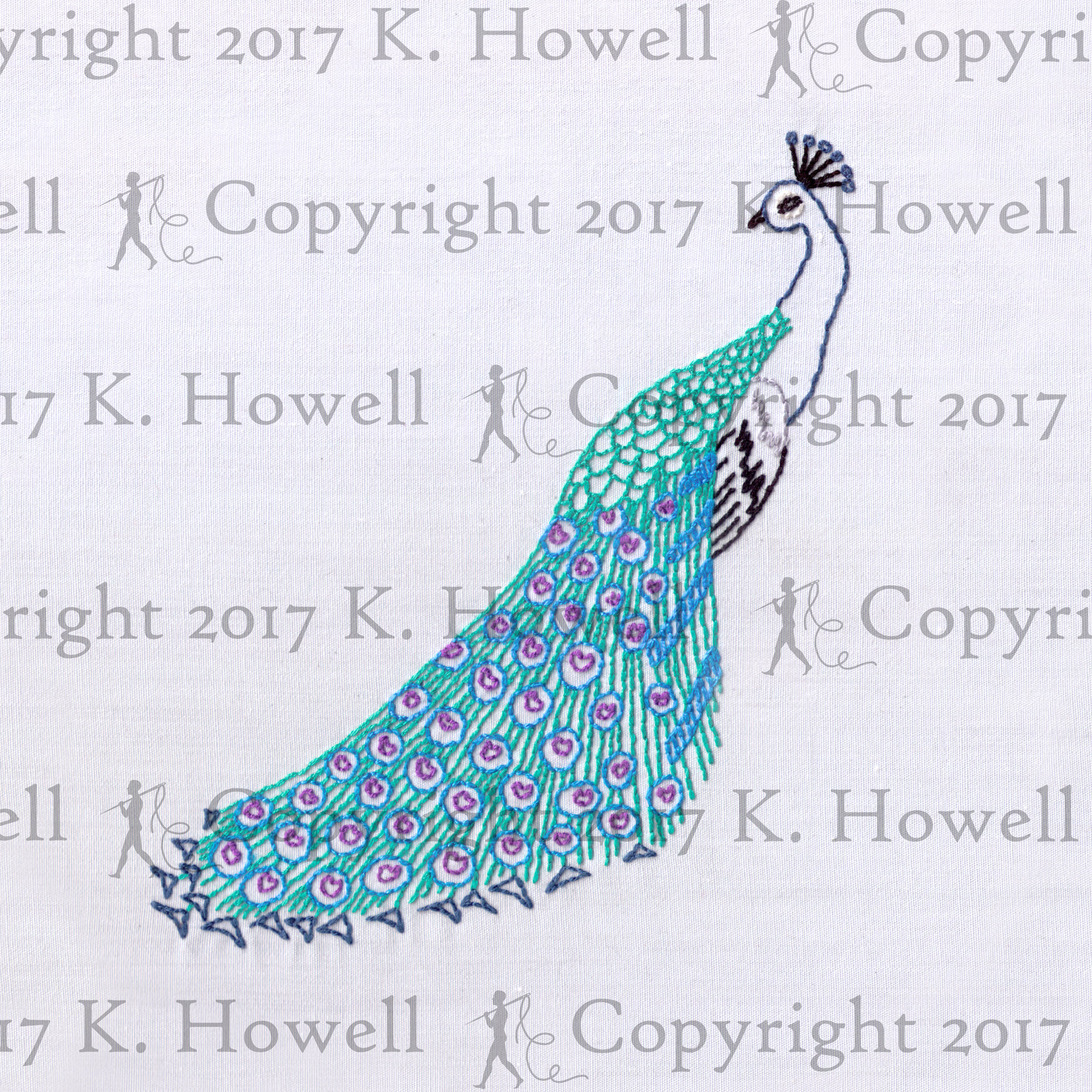 Peacock Hand Embroidery Pattern Peacock Hand Embroidery Pattern Peacock Exotic Bird Colorful Detailed Elegant Fowl Pea Cock Cock Animal Male Feather Wing Pdf