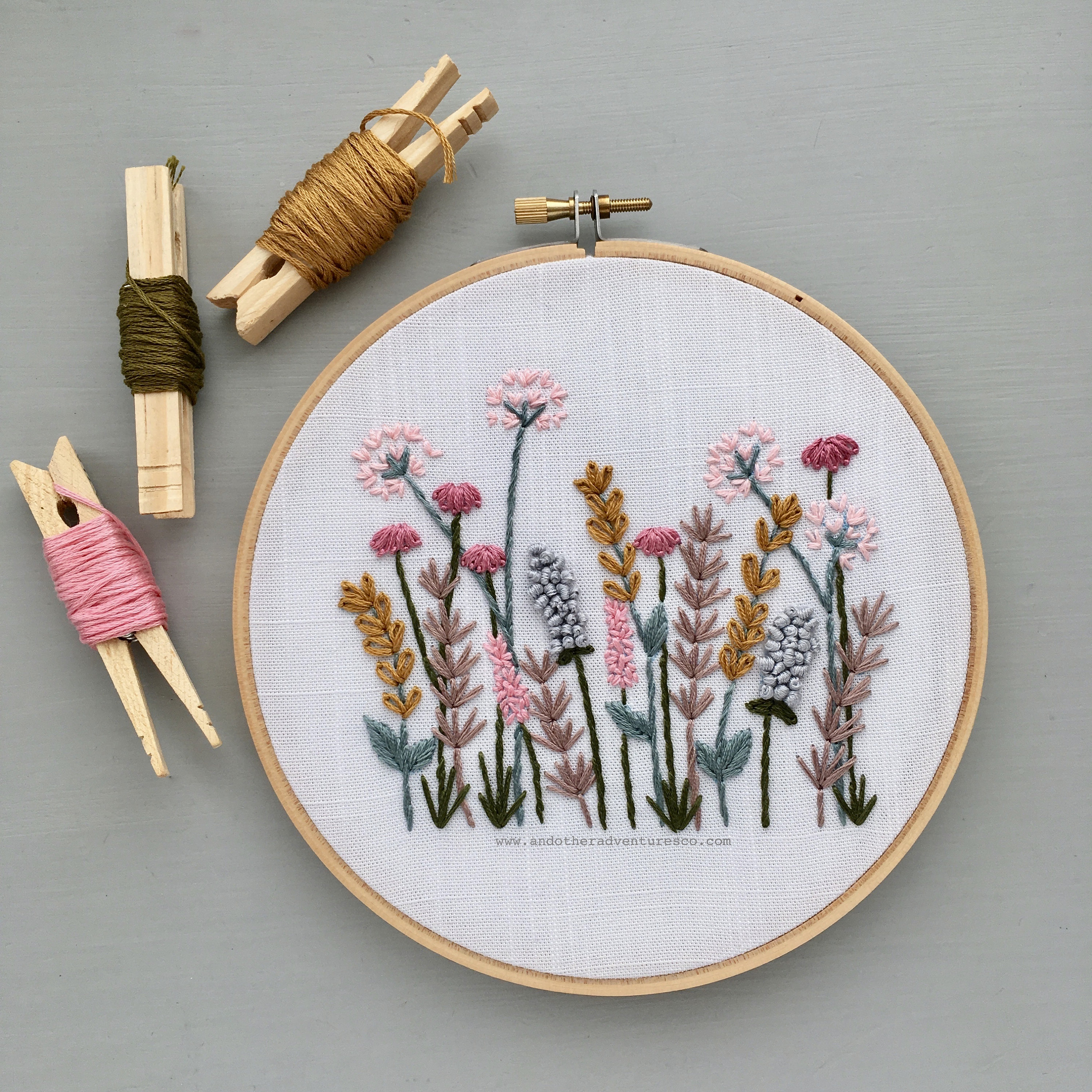 Persian Embroidery Patterns Floral Meadow Hand Embroidery Pattern Pdf Download Hand Embroidered Flowers Printable Stitching Guide Spring Meadow Diy Hoop Art