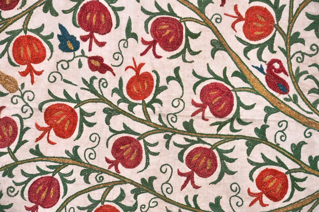 Persian Embroidery Patterns Uzbek Suzani Embroidery Pomegranate Tapestry