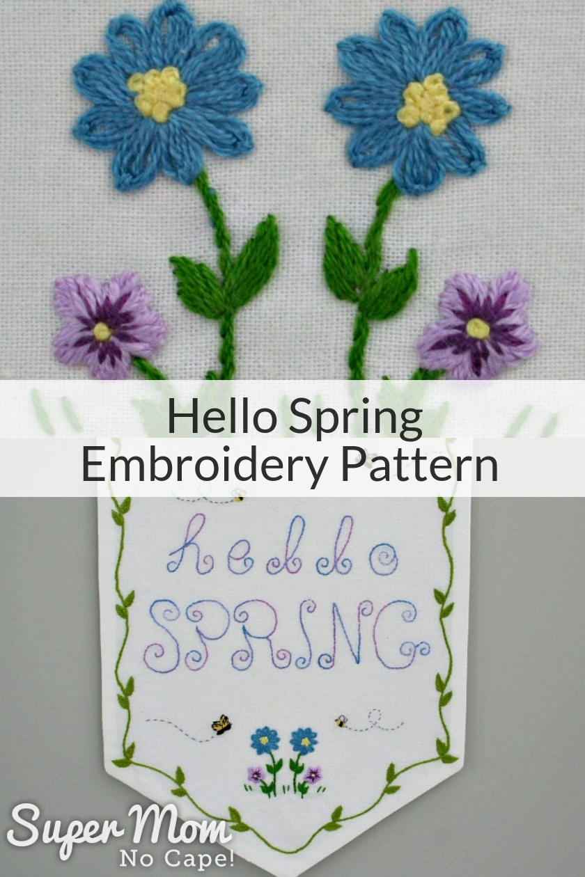 Pinterest Embroidery Patterns Hello Spring Embroidery Pattern Quick And Easy