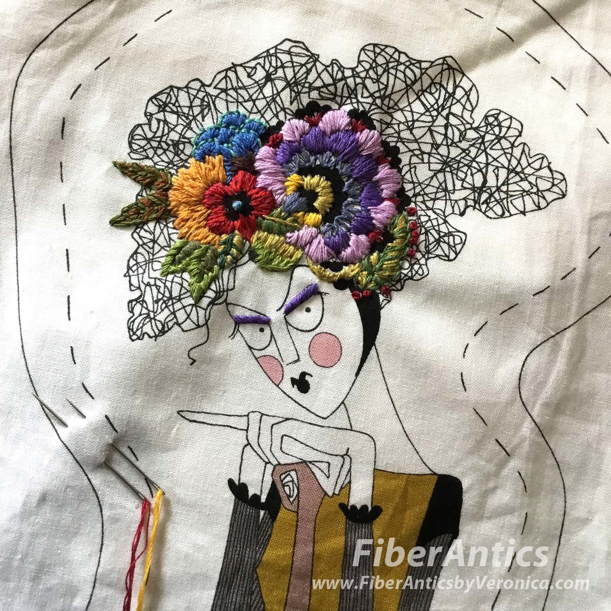 Primitive Hand Embroidery Patterns Fiber Antics Veronica November 2017