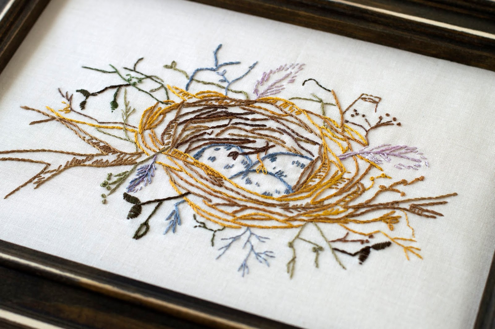 Primitive Hand Embroidery Patterns Mays Bird Nest Hand Embroidery Pattern