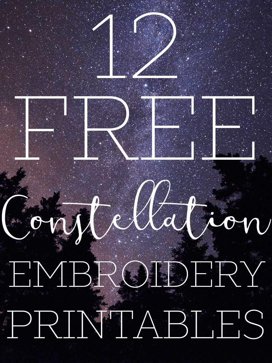 Printable Embroidery Patterns Constellation Embroidery Patterns Tastefully Eclectic