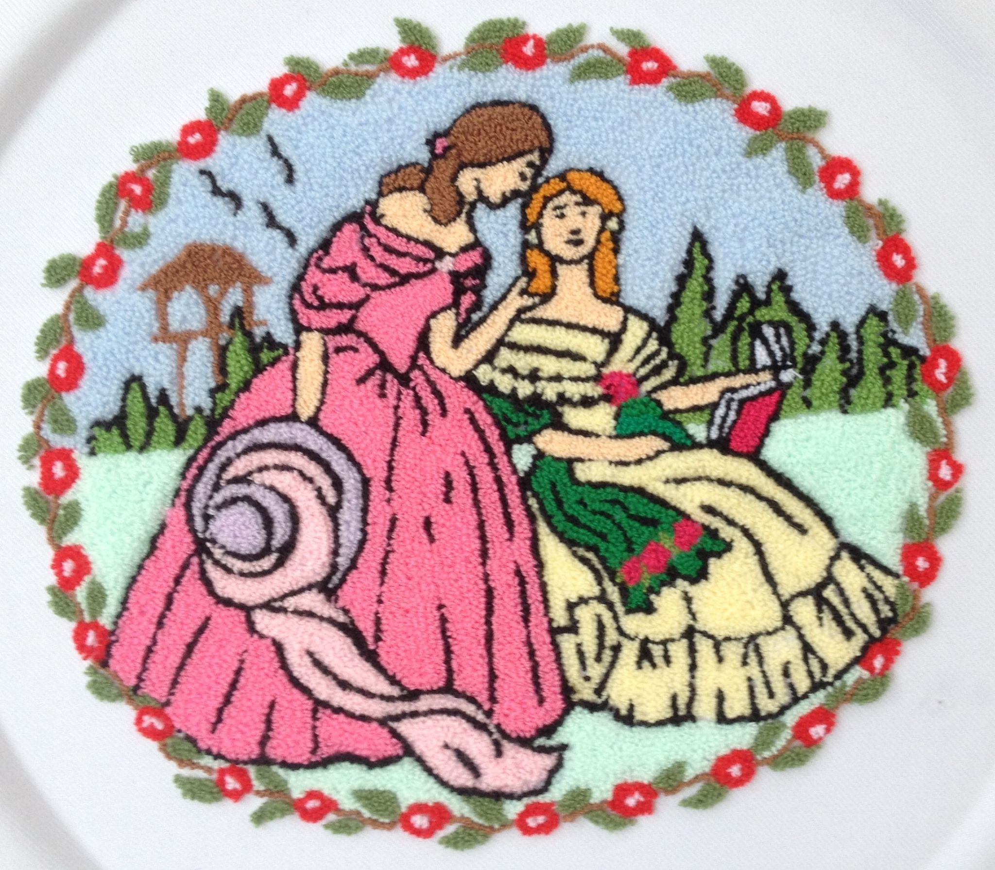 Punch Needle Embroidery Patterns 01431 Crinoline Lady Sisters Punch Needle Embroidery Kit Websters