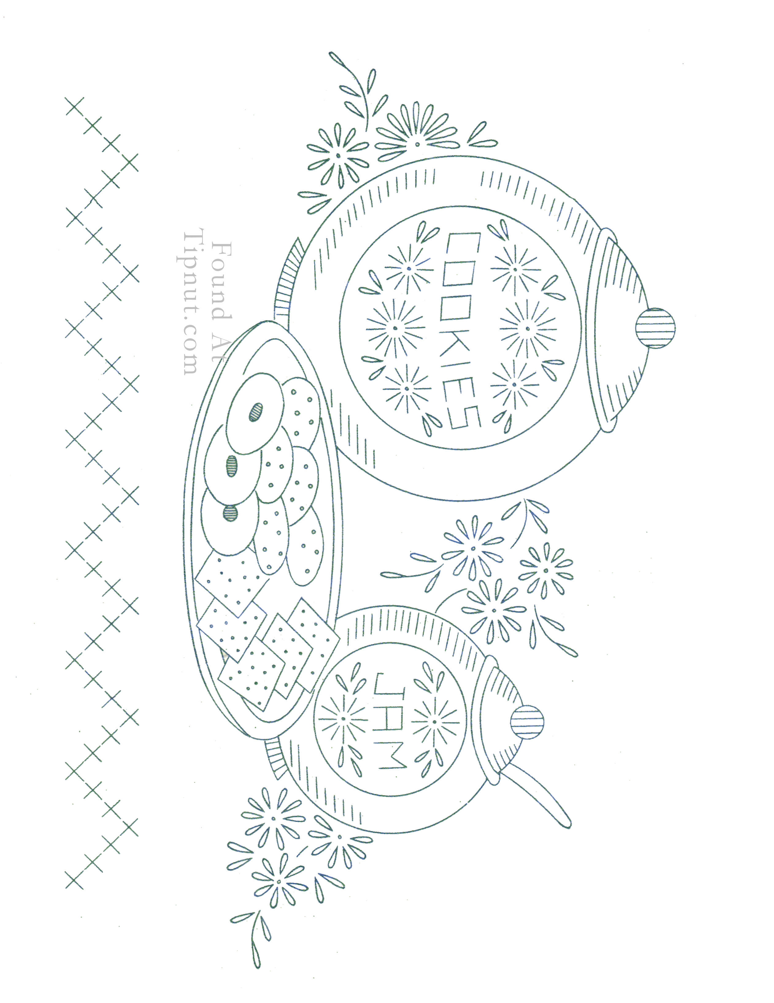 Retro Embroidery Patterns Vintage Embroidery Designs Dishware Set Tipnut