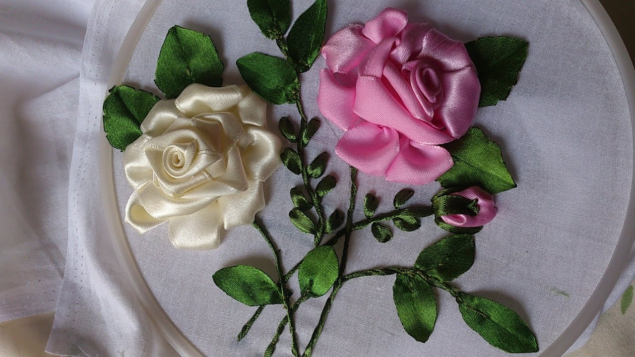 Ribbon Embroidery Flowers Patterns Hand Embroidery Designs Ribbon Embroidery Hand Tutorial Ribbon Roses