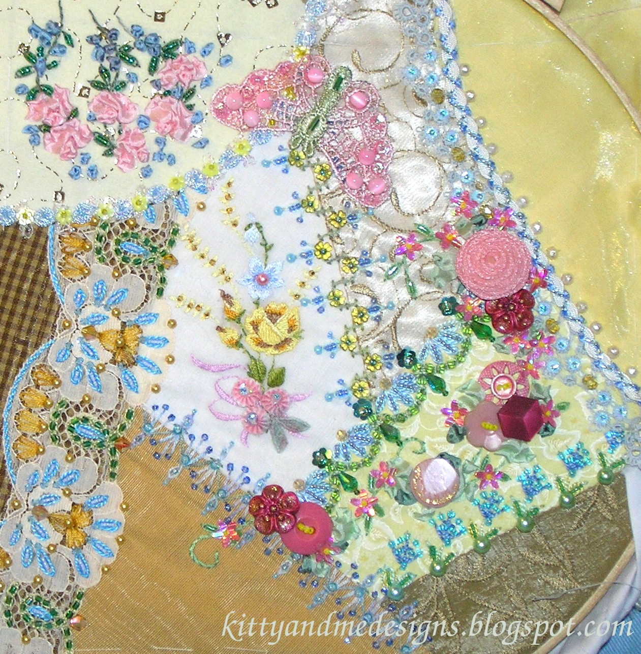 Ribbon Embroidery Flowers Patterns Kitty And Me Designs Silk Ribbon Embroidery Easy Rose Tutorial