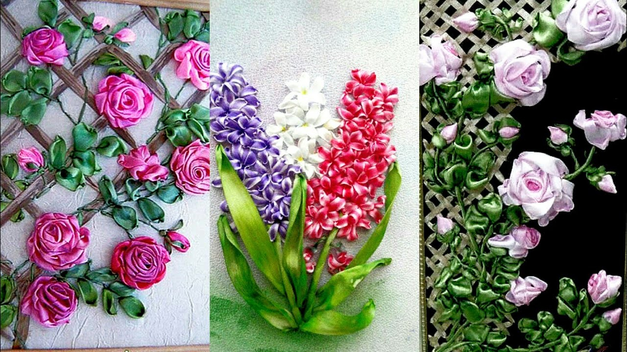Ribbon Embroidery Flowers Patterns Most Beautiful Ribbon Embroidery Flowers Pattern