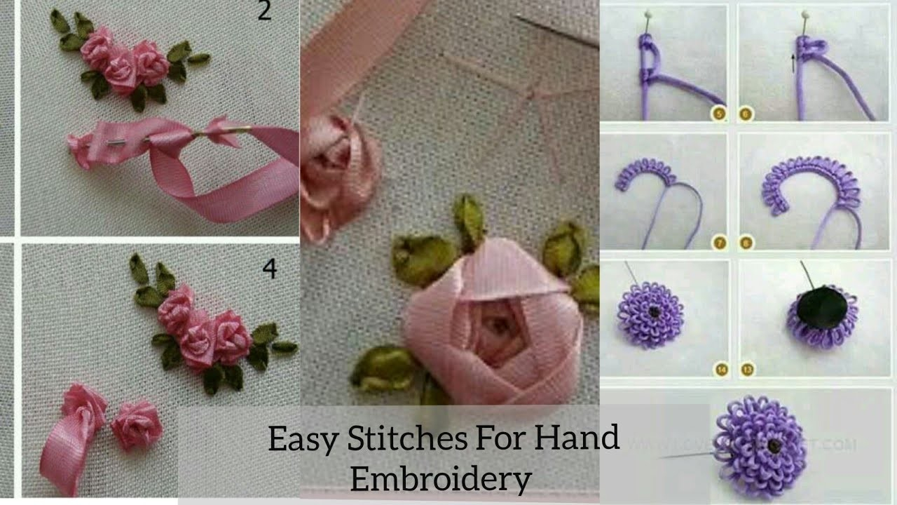Ribbon Embroidery Patterns Top 25 Most Easy Ribbon Embroidery Patterns For Summer Dresses
