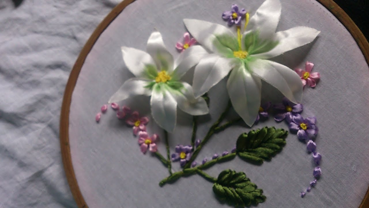 Ribbon Embroidery Patterns Videos Hand Embroidery Designs How To Make Ribbon Embroidery Flowers