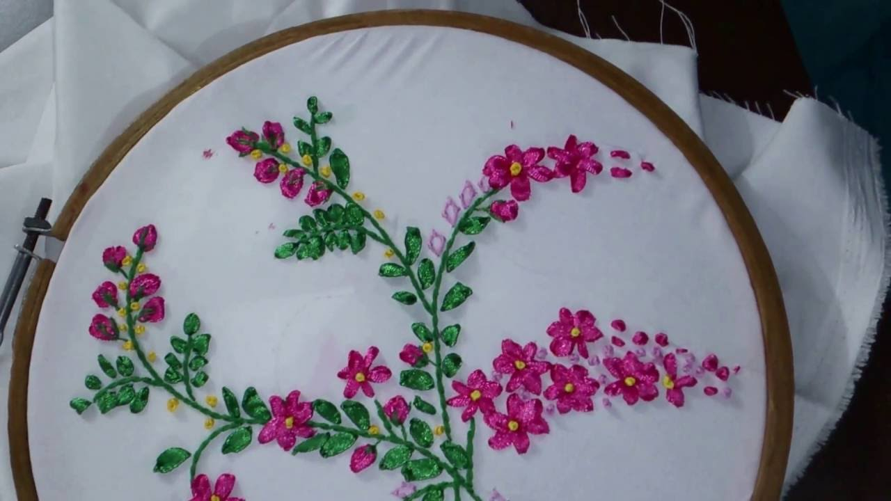 Ribbon Embroidery Patterns Videos Ribbon Embroidery Tutorial