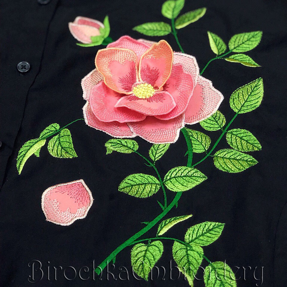 Rose Embroidery Pattern 3d Rose Applique Machine Embroidery Design