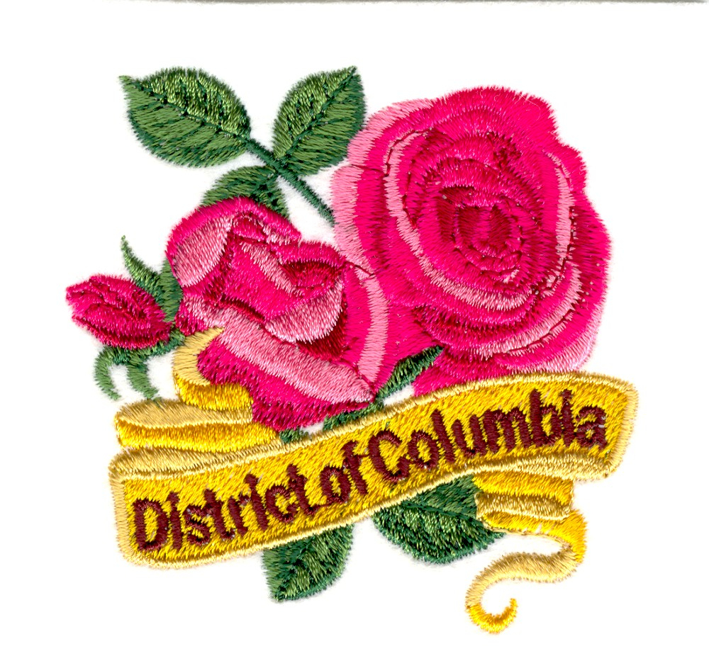 Rose Embroidery Pattern District Of Columbia Rose Embroidery Design