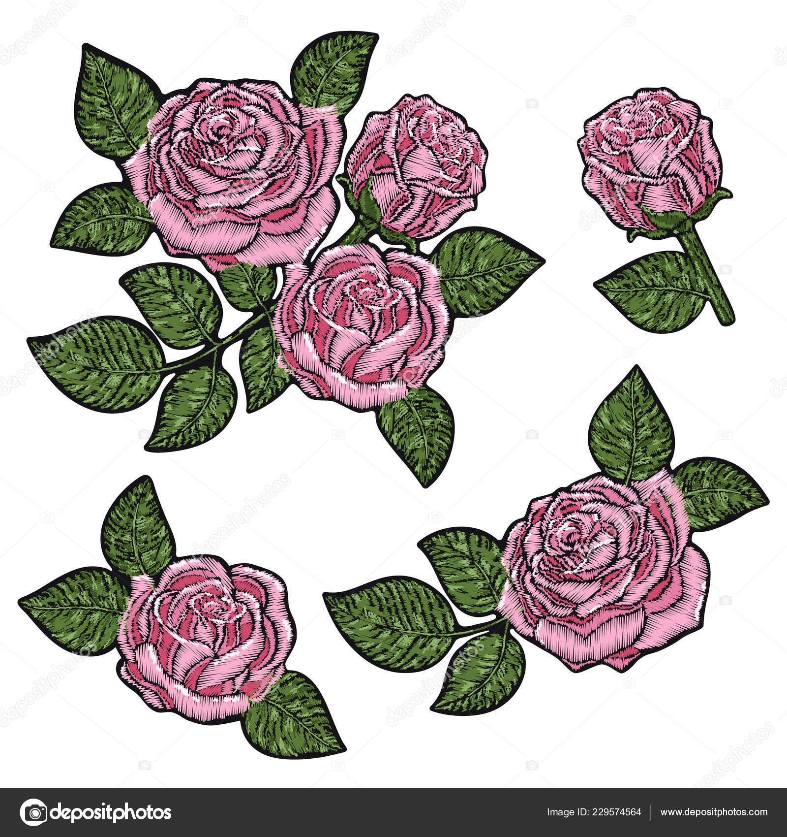 Rose Embroidery Pattern Embroidery Pattern Texture Wallpaper Background Beautiful Pink Roses