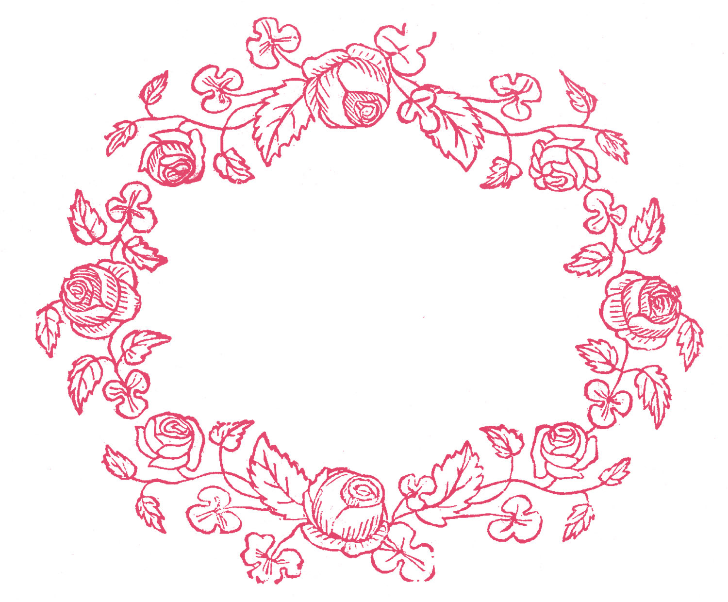 Rose Embroidery Pattern Royalty Free Images Rose Wreaths Embroidery Pattern The