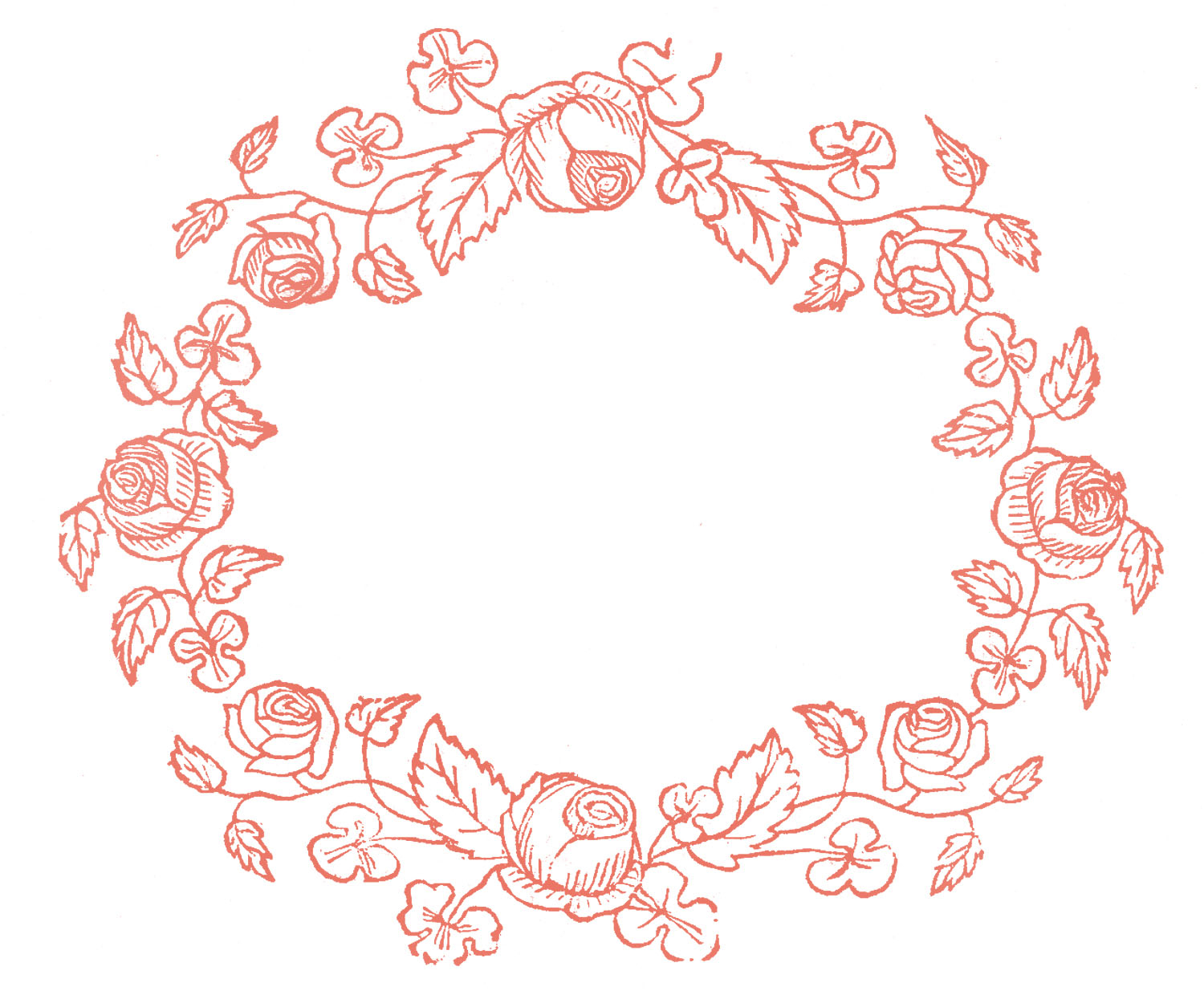 Rose Embroidery Pattern Royalty Free Images Rose Wreaths Embroidery Pattern The
