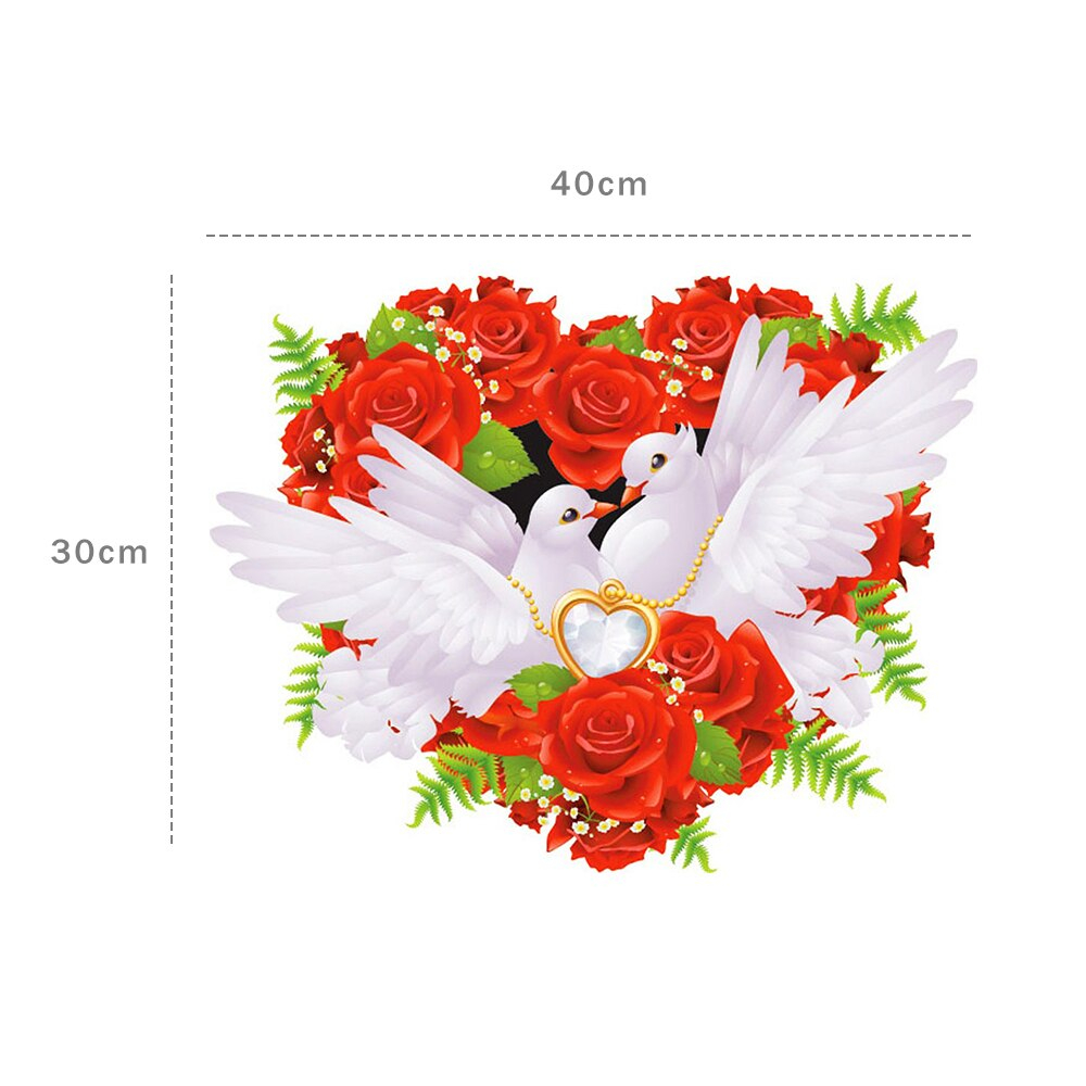 Rose Embroidery Pattern Us 534 Heart Flower Diamond Painting Rose Dove Rhinestones Arts Cross Stitch Embroidery Patterns Household Essentials Decoration In Diamond