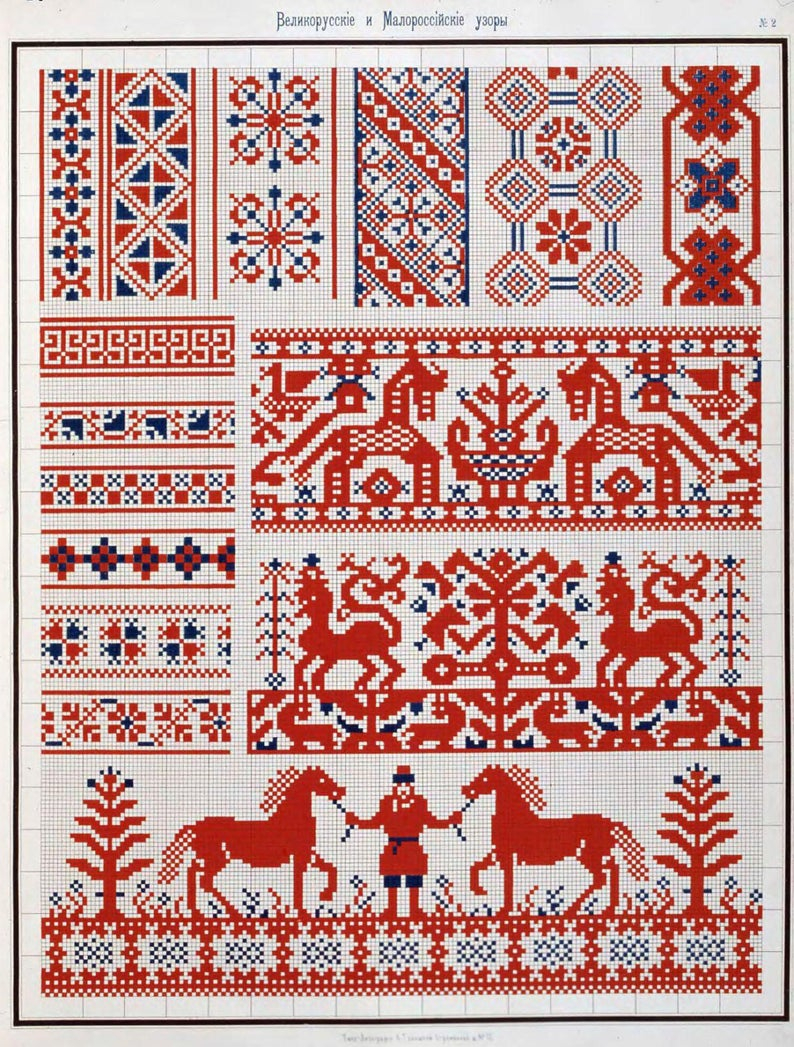 Russian Embroidery Patterns A Collection Of Embroidery Patterns Embroidery Pdf Patterns Russian Embroidery Vintage 1877