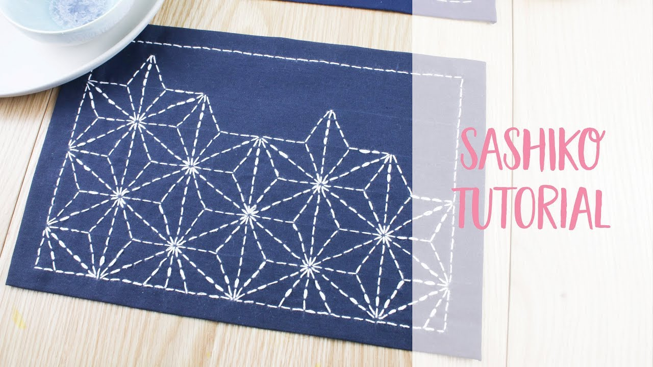 Sashiko Embroidery Patterns Free How To Sew Sashiko Japanese Embroidery Diy Tutorial Craftiosity Craft Kit Subscription Box