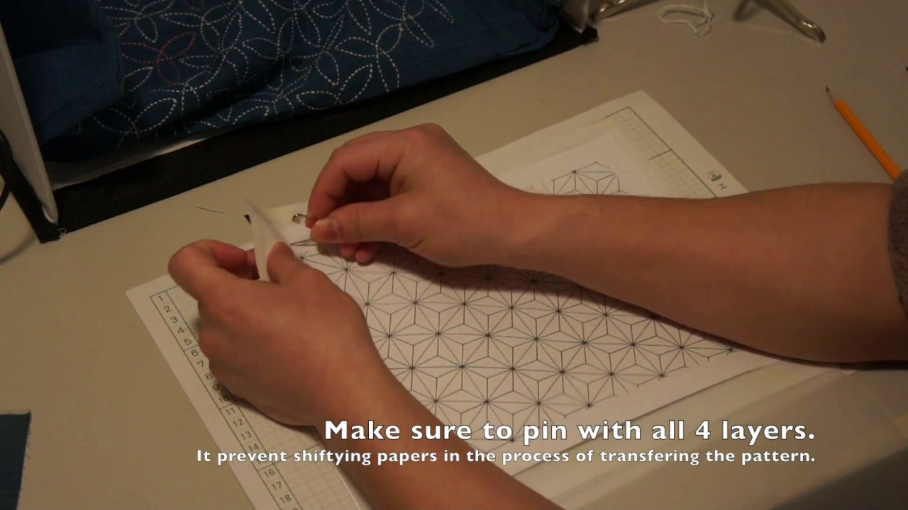 Sashiko Embroidery Patterns Free How To Transfer Sashiko Pattern On Fabric Sashiko Tutorial