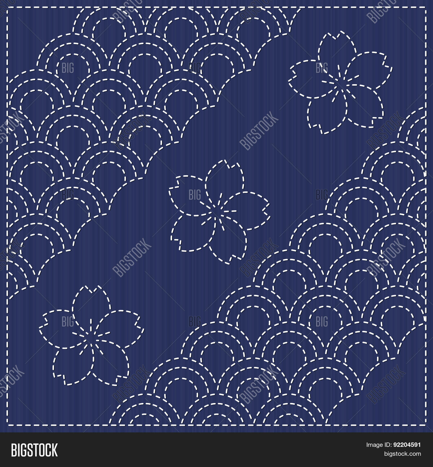Sashiko Embroidery Patterns Free Traditional Japanese Vector Photo Free Trial Bigstock