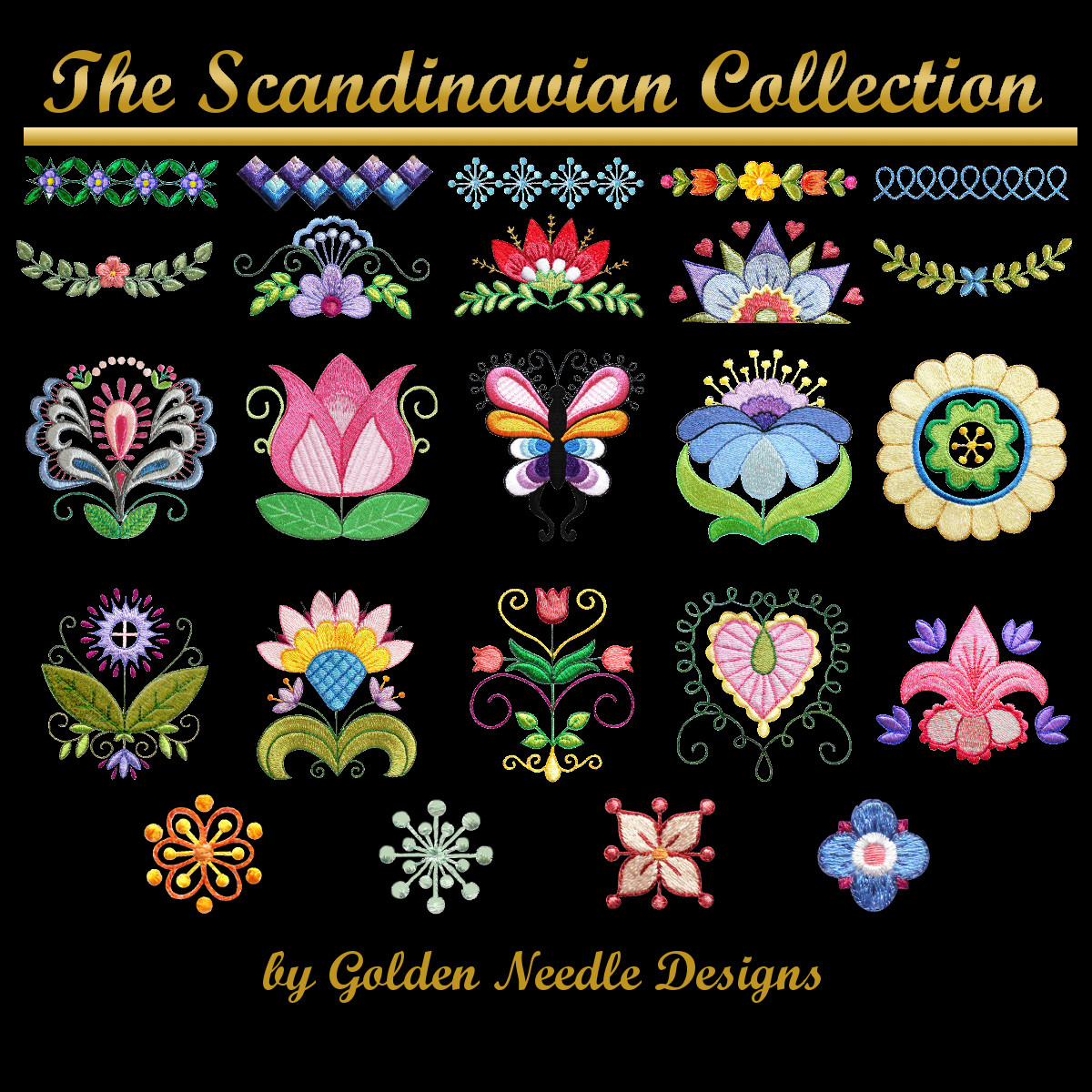 Scandinavian Embroidery Patterns Free Scandinavian Collection Machine Embroidery Designs 2499 Golden