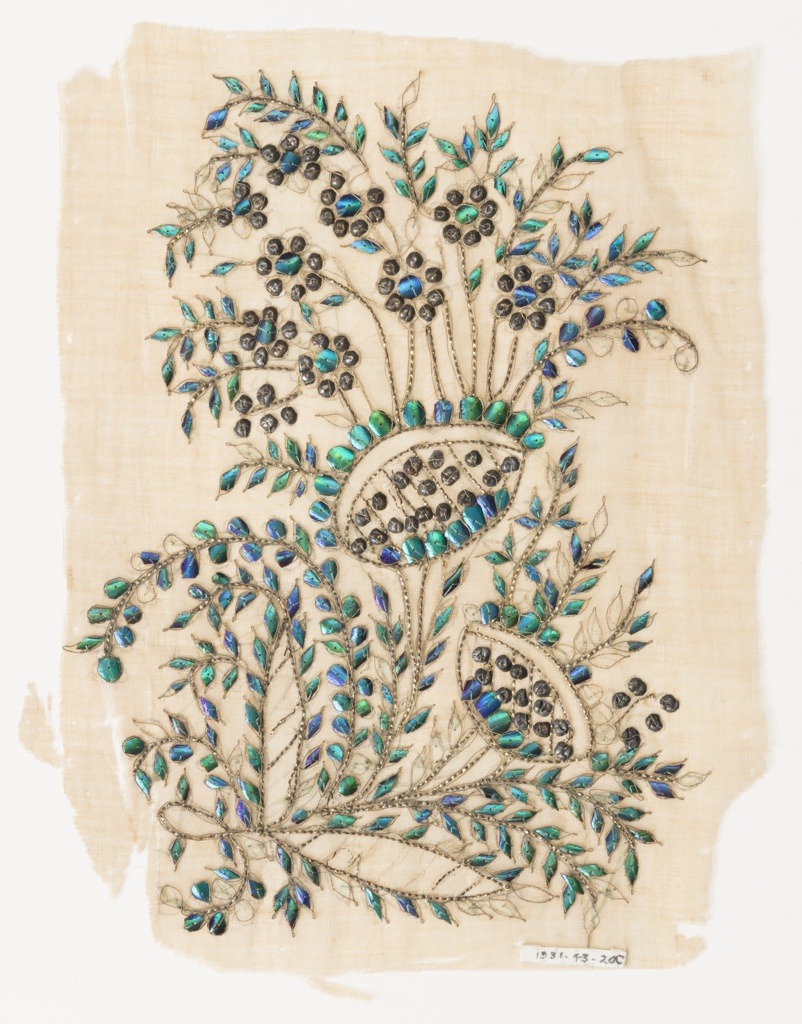 Sequin Embroidery Patterns Natures Sequins Cooper Hewitt Smithsonian Design Museum