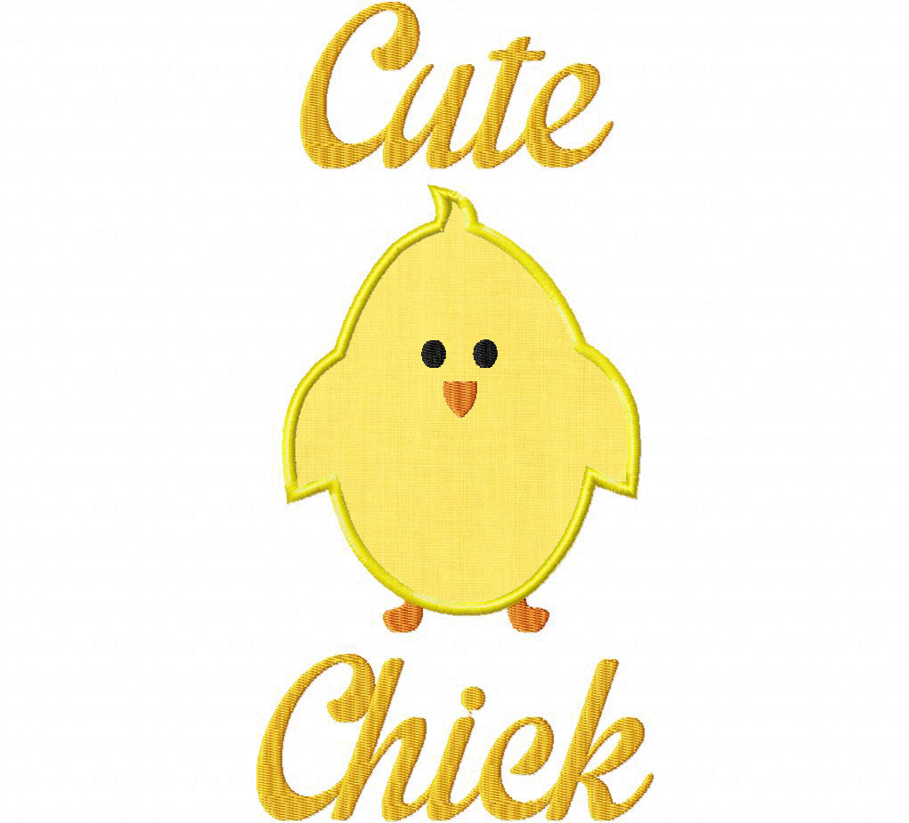 Sewing Machine Embroidery Patterns Cute Chick Both Applique And Stitched Pattern Machine Embroidery Design Copy
