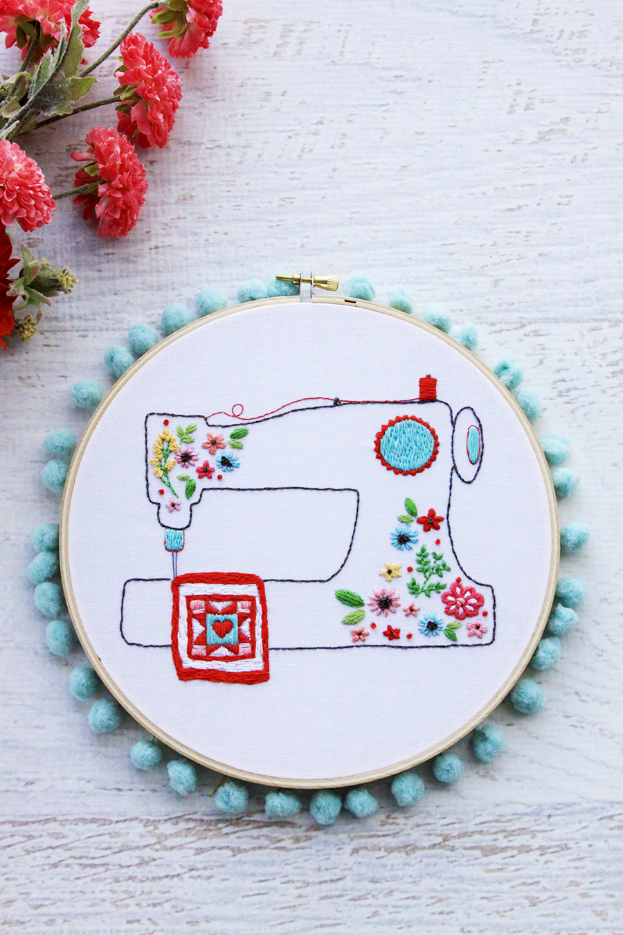 Sewing Machine Embroidery Patterns Floral Sewing Machine Pattern And Needle Minder