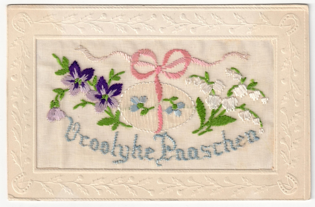 Silk Embroidery Patterns Free Silk Embroidered Postcards From The First World War