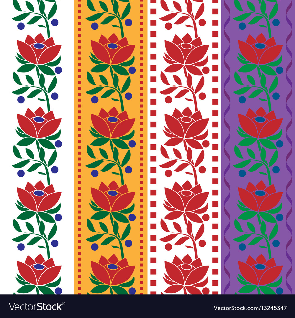 Slovak Embroidery Patterns Czech Folk Seamless Pattern Fabric Jacquard Ribbon