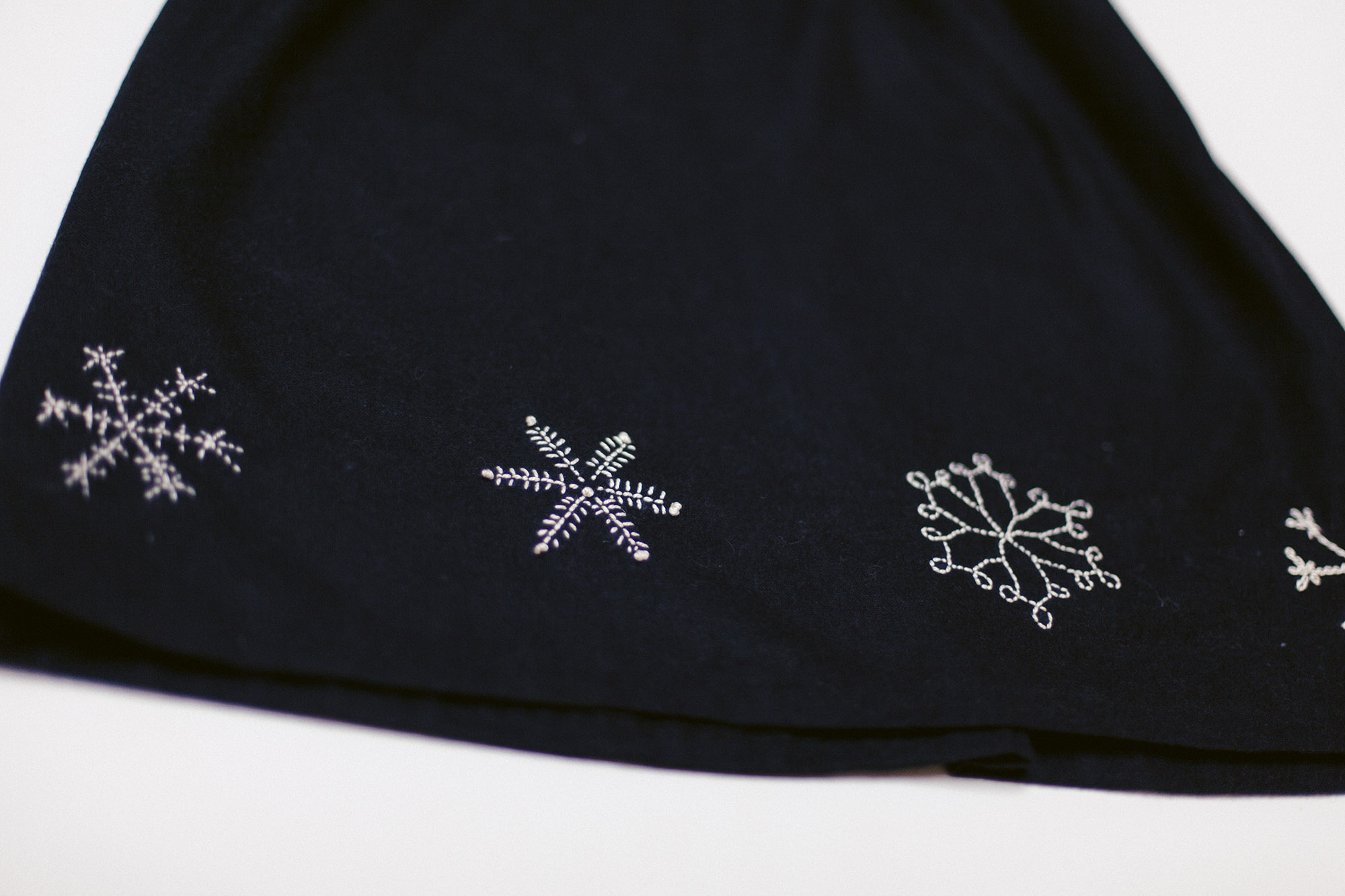 Snowflake Embroidery Pattern Embroidered Snow Flurry Seamwork Magazine