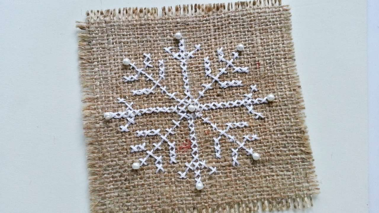 Snowflake Embroidery Pattern How To Create A Cross Stitched Snowflake Diy Crafts Tutorial Guidecentral