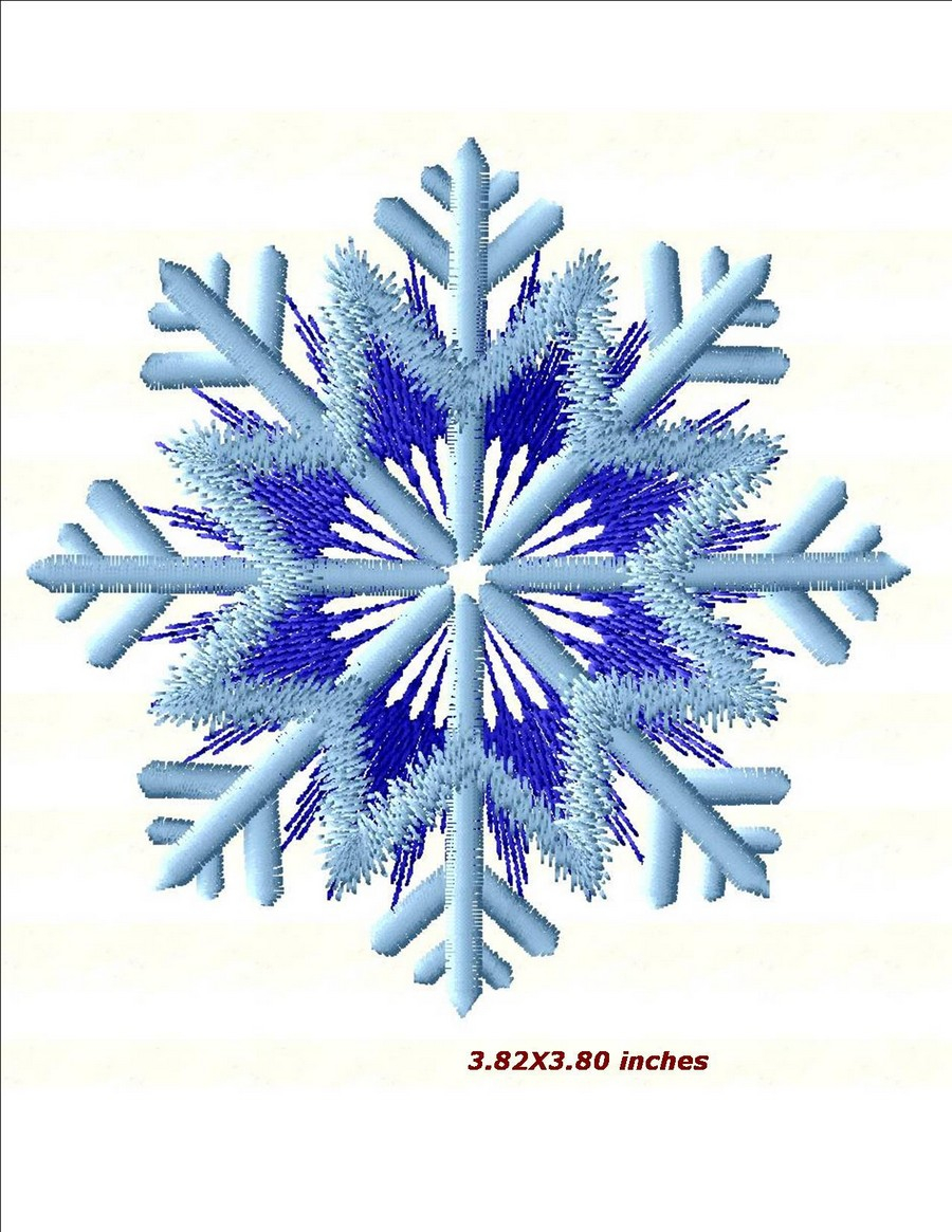 Snowflake Embroidery Pattern Snowflake Applique