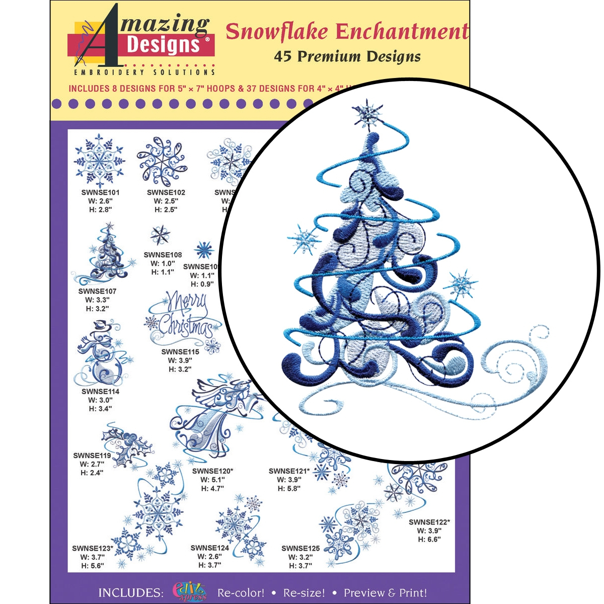 Snowflake Embroidery Pattern Snowflake Enchantment Embroidery Designs