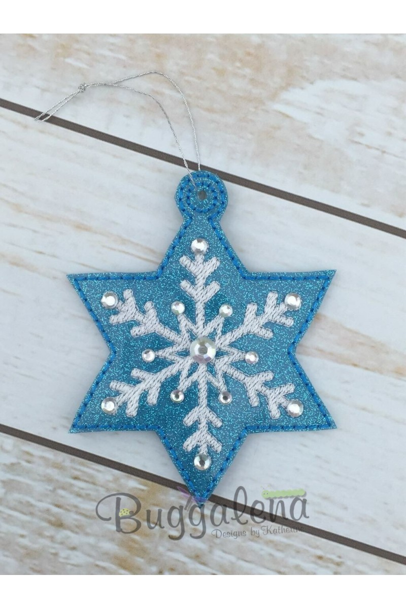 Snowflake Embroidery Pattern Snowflake Star Ornament Embroidery Design Ith