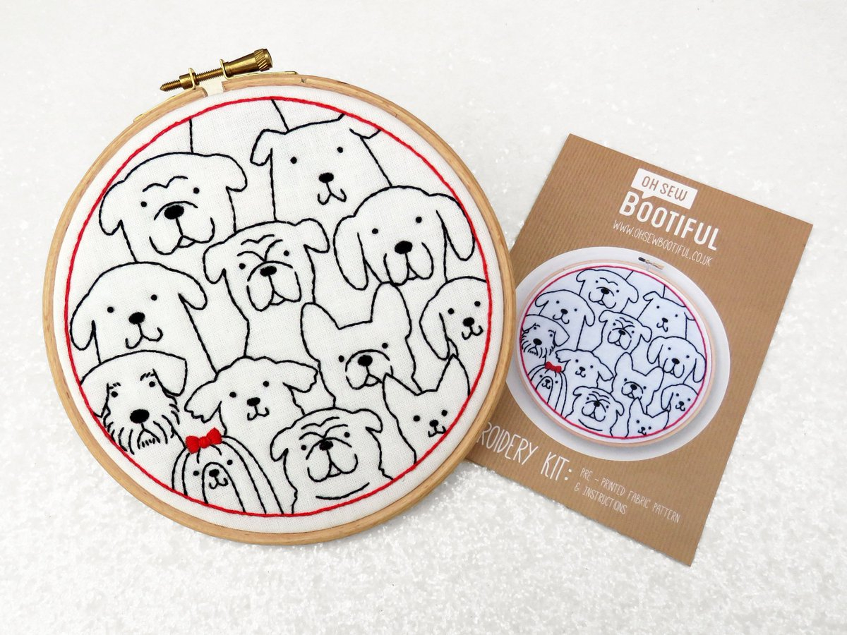 Stamped Embroidery Patterns Oh Sew Bootiful On Twitter Dogs Hand Embroidery Pattern Dogs