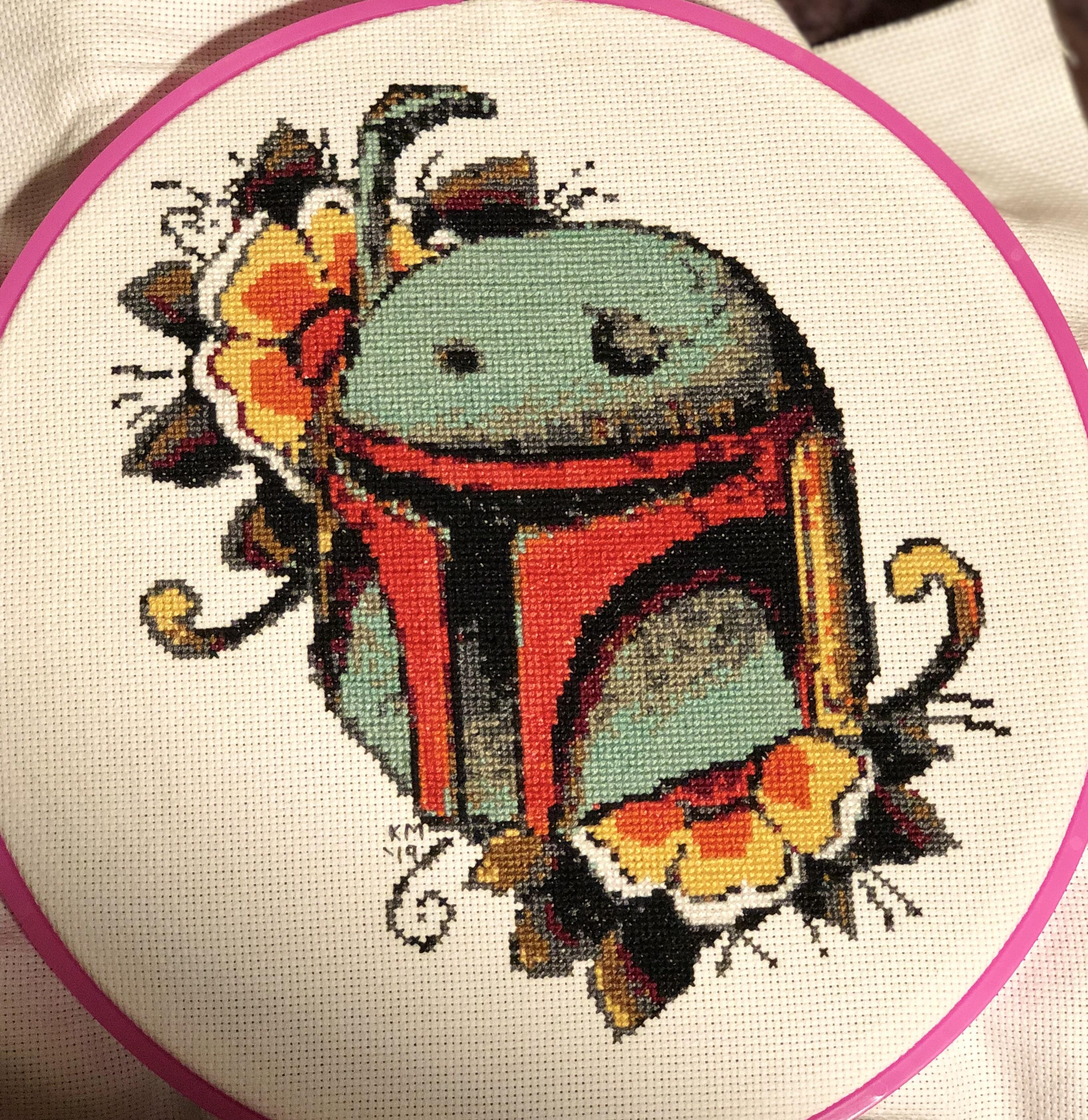 Star Wars Embroidery Pattern Fo Boba Fetts Helmet From Star Wars I Loved The Retro 70s