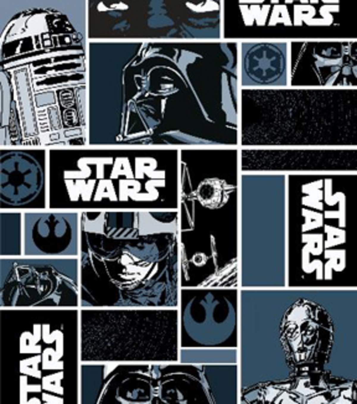 Star Wars Embroidery Pattern Star Wars Cotton Fabric Characters In Block