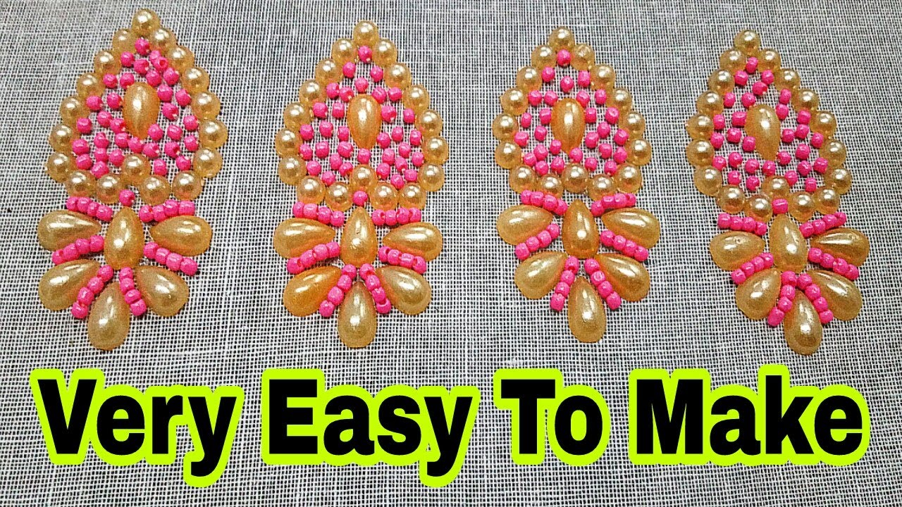 Stone Embroidery Patterns Hand Embroidery Kundan Work And Beads Embroidery Work Border Design Easy Embroidery Work