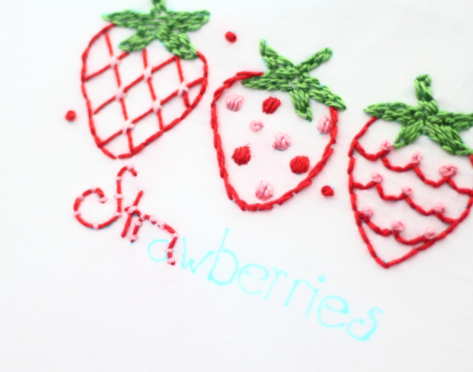 Strawberry Embroidery Pattern Big B Strawberries Embroidery