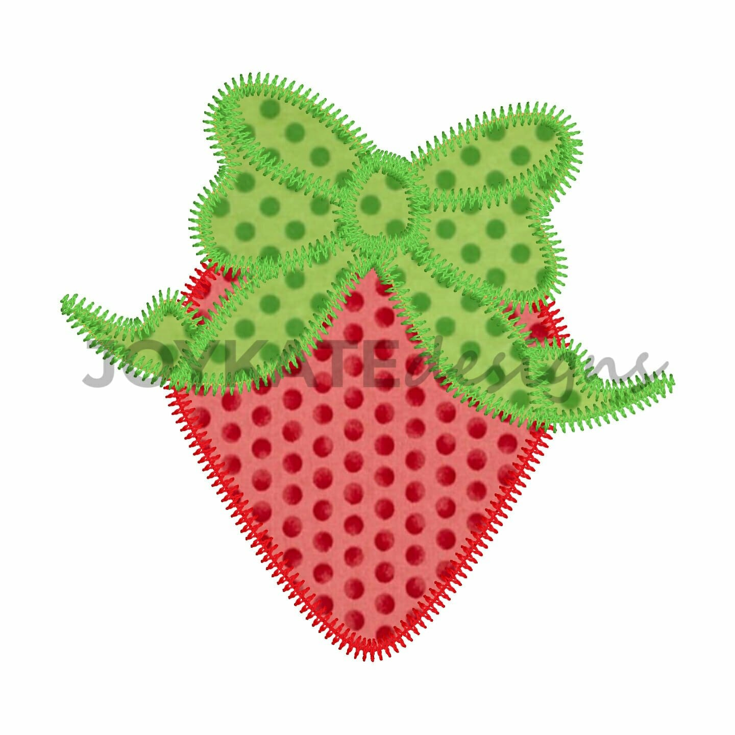 Strawberry Embroidery Pattern Strawberry With Bow Zigzag Applique Embroidery Design