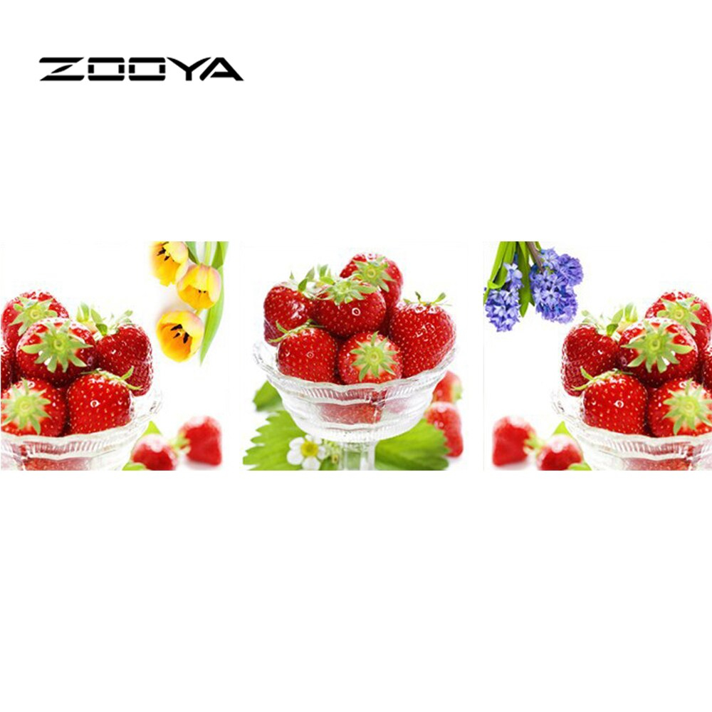 Strawberry Embroidery Pattern Us 1876 44 Offzooya Diamond Painting Strawberries Multi Pictures Diamond Embroidery Pattern Rhinestones Diamond Mosaic Needlework Diy Sf312 In