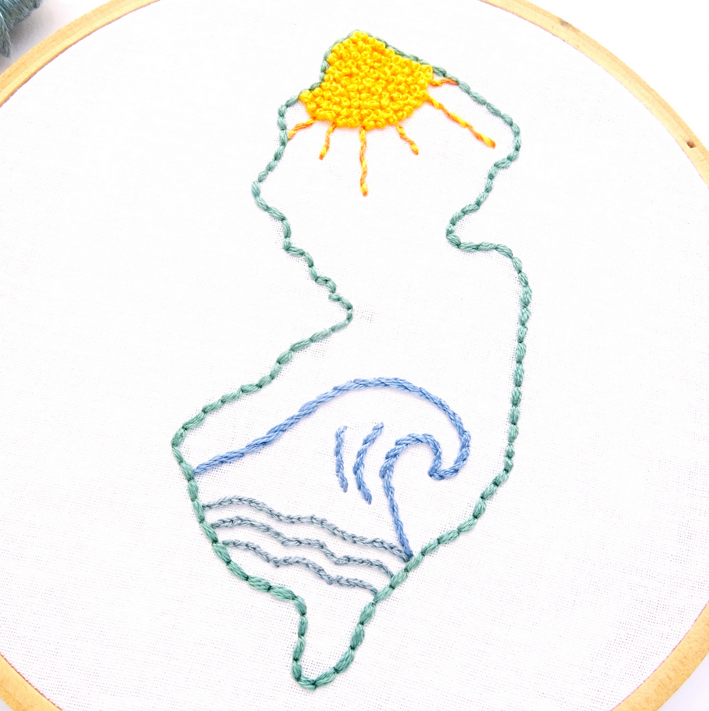 Sunflower Embroidery Pattern New Jersey Hand Embroidery Pattern
