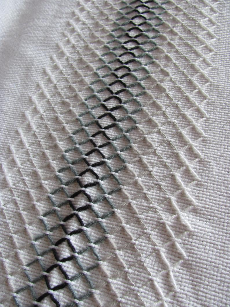 Swedish Embroidery Patterns 50 Waves Of Gray Swedish Weaving Blanket Pattern Etsy