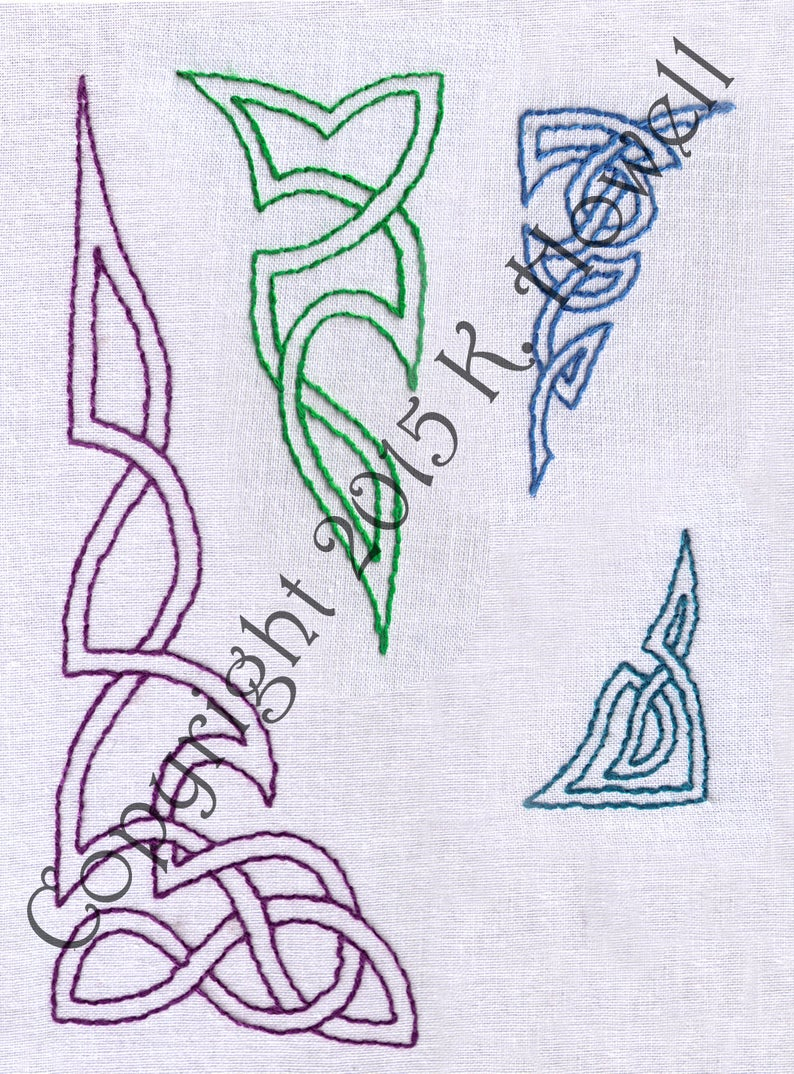 Tattoo Embroidery Patterns Celtic Knot Hand Embroidery Pattern Corners Tattoo Pdf