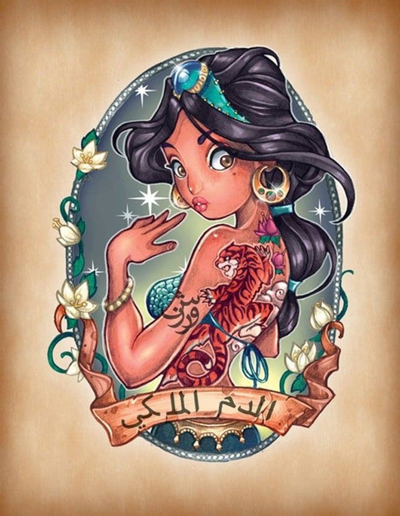 Tattoo Embroidery Patterns Jasmine Cross Stitch Disney Embroidery Tattoo Scheme For Embroidery Jasmine Tattoo Embroidery Download Instantly Princess Jasmine Pdf