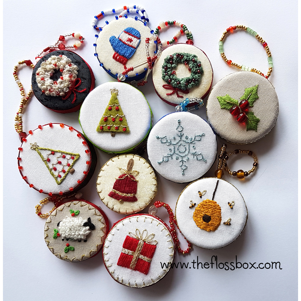 The Floss Box Embroidery Patterns Bottlecap Ornaments